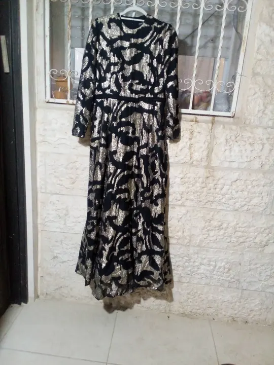 Black and gold gown